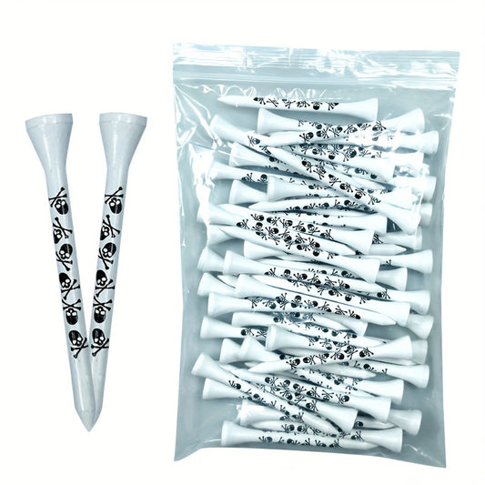 50Pcs 7cm/2.76inch, 3.8cm/1.5inch Creative Durable Skull Pattern Golf Tees